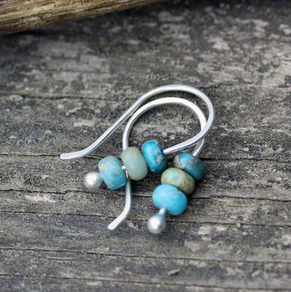 Yuna - Vintage Turquoise Beaded Earrings