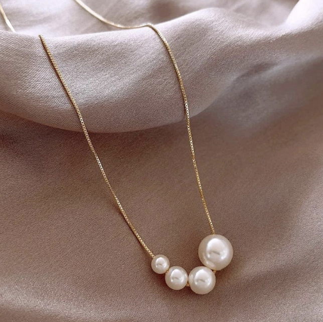 Golden Tone Freshwater Pearl Necklace